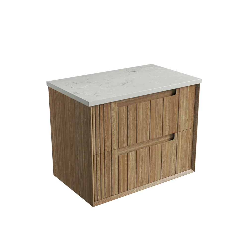 Aulic Voulari Framed Wall Hung 750mm Vanity Harvest Oak - Image 15