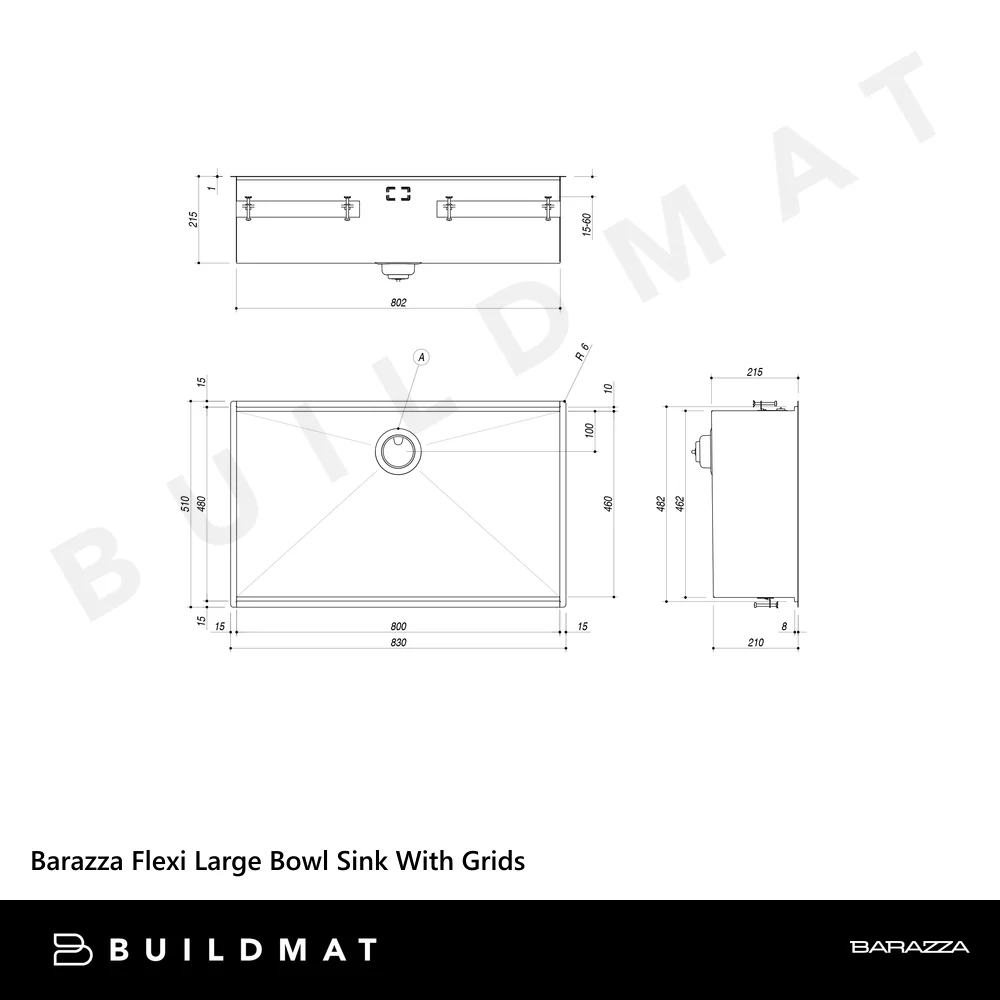 Barazza Flexi Large Bowl Sink With Grids Stainless Steel - Image 4