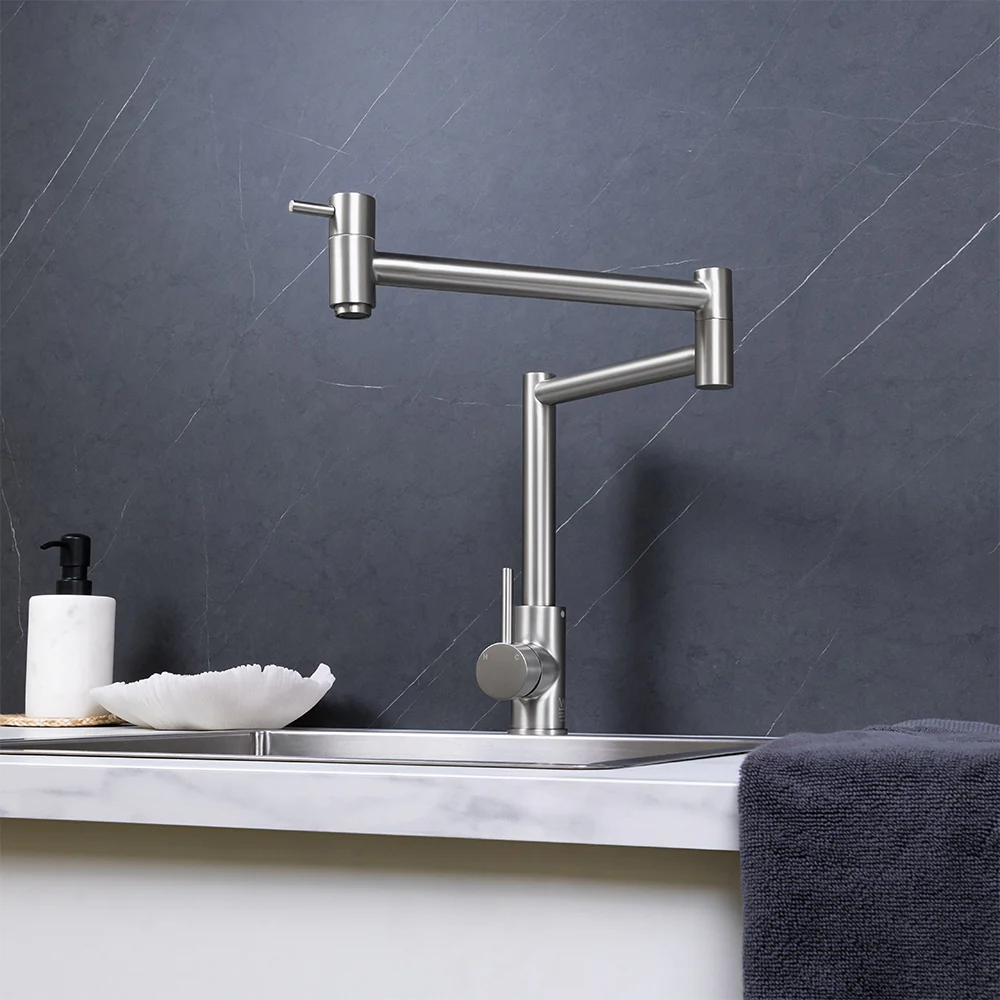 Alma Barbara Bench Pot Filler Brushed Nickel - Image 5
