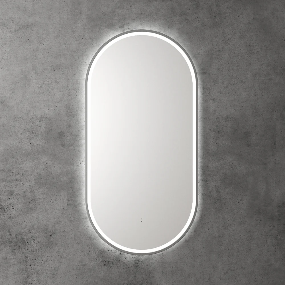 Aulic Beau Monde Oblong Pill LED Mirror Gunmetal - Image 5