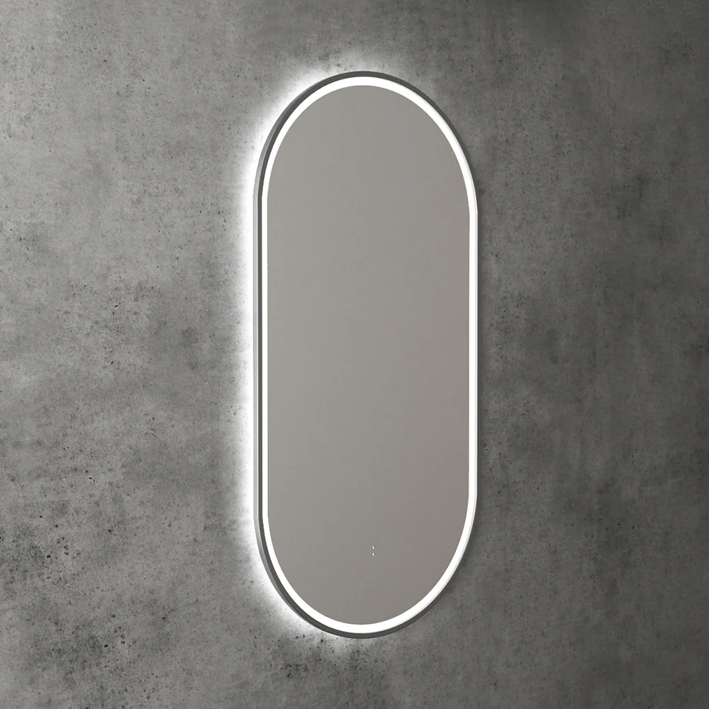 Aulic Beau Monde Oblong Pill LED Mirror Gunmetal - Image 6