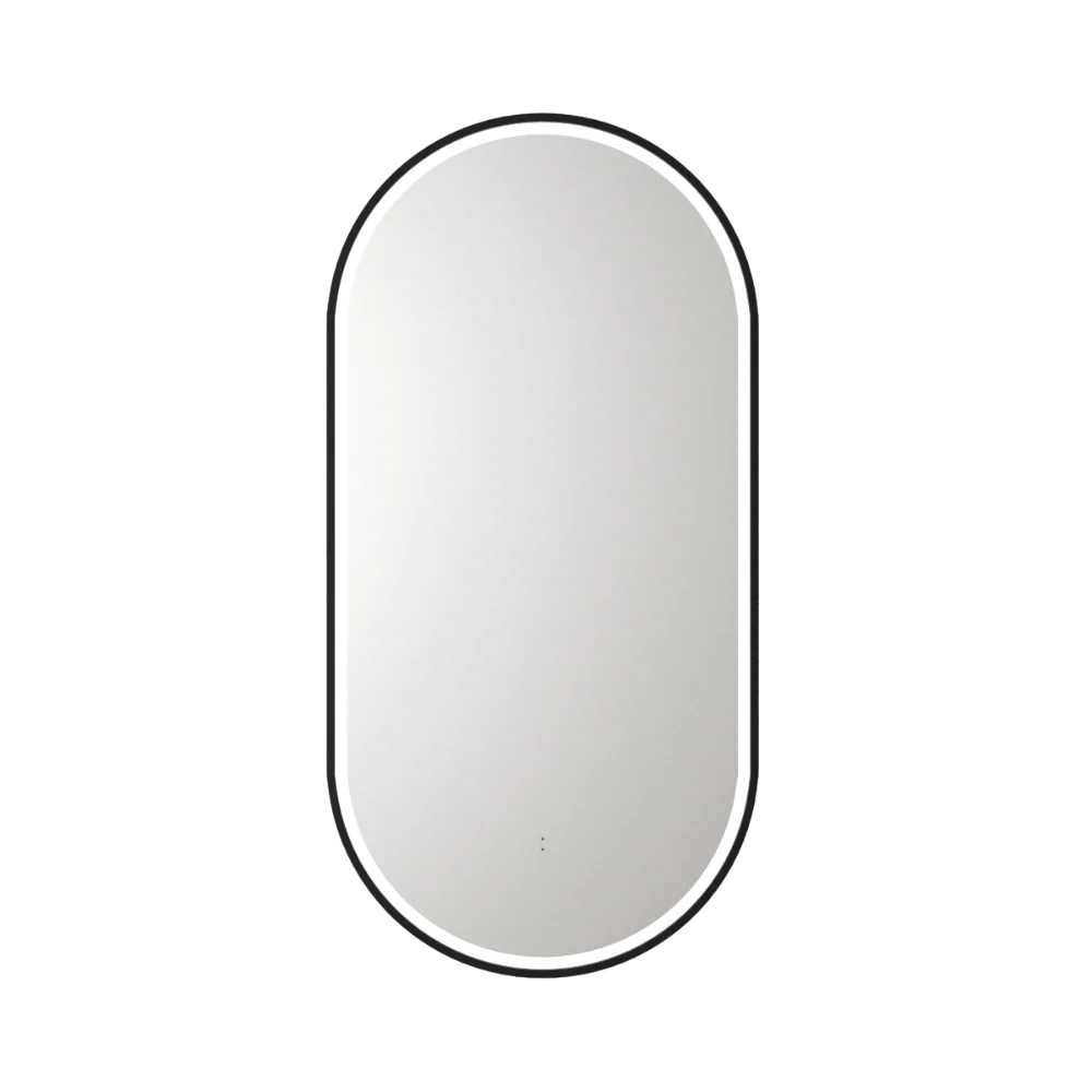 Aulic Beau Monde Oblong Pill LED Mirror Matte Black - Image 3
