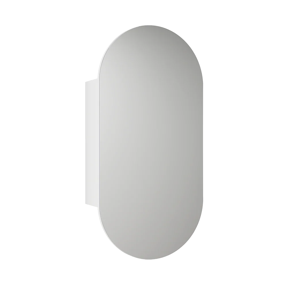 Aulic Beau Monde Oblong Matte White Shaving Cabinet - Image 3