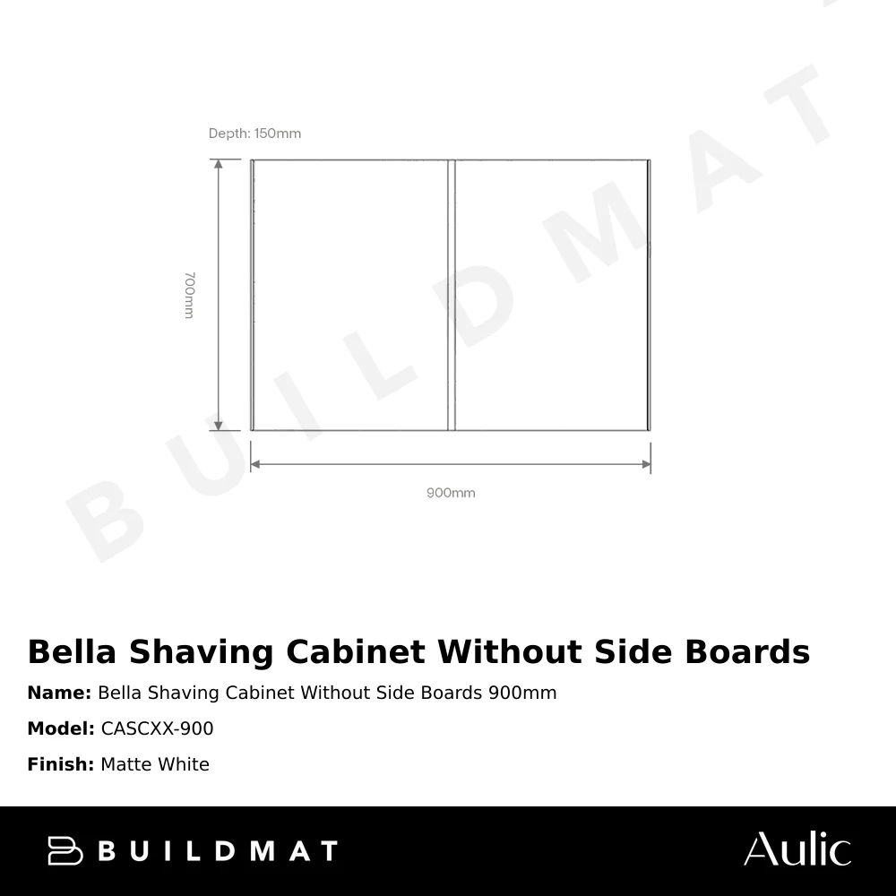 Aulic Bella Shaving Cabinet 900mm - Image 4