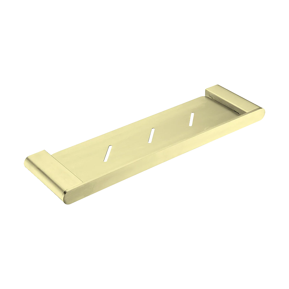 Nero Bianca Metal Shower Shelf Brushed Gold