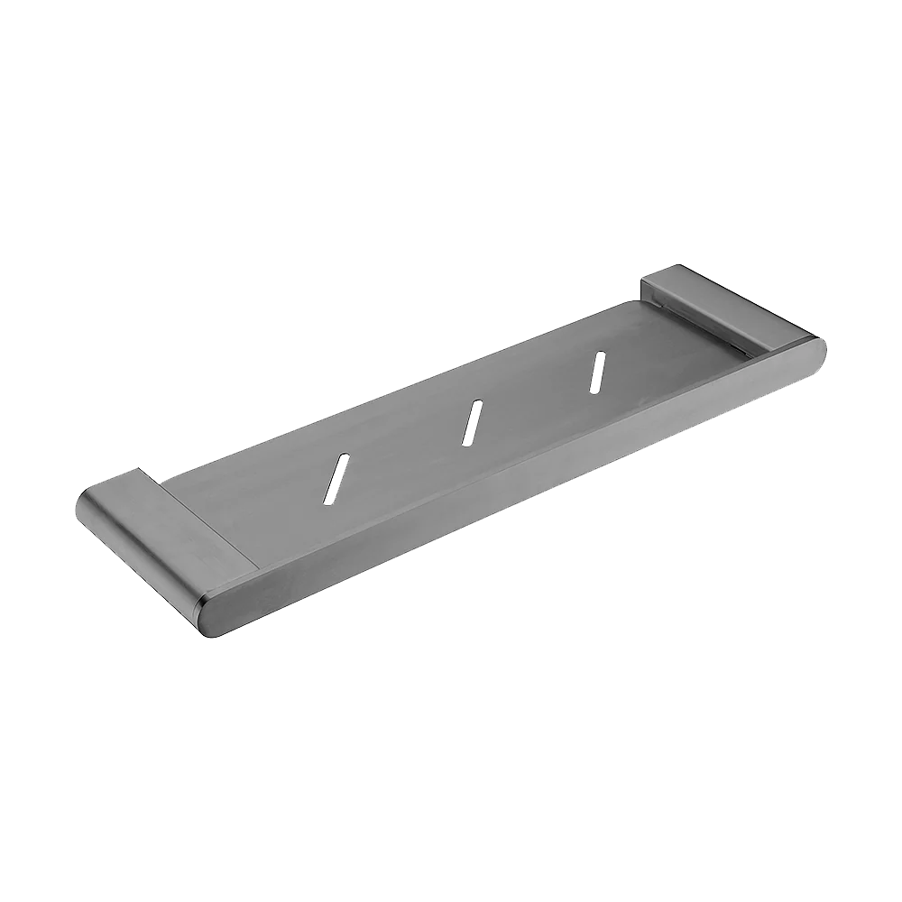 Nero Bianca Metal Shower Shelf Brushed Gunmetal