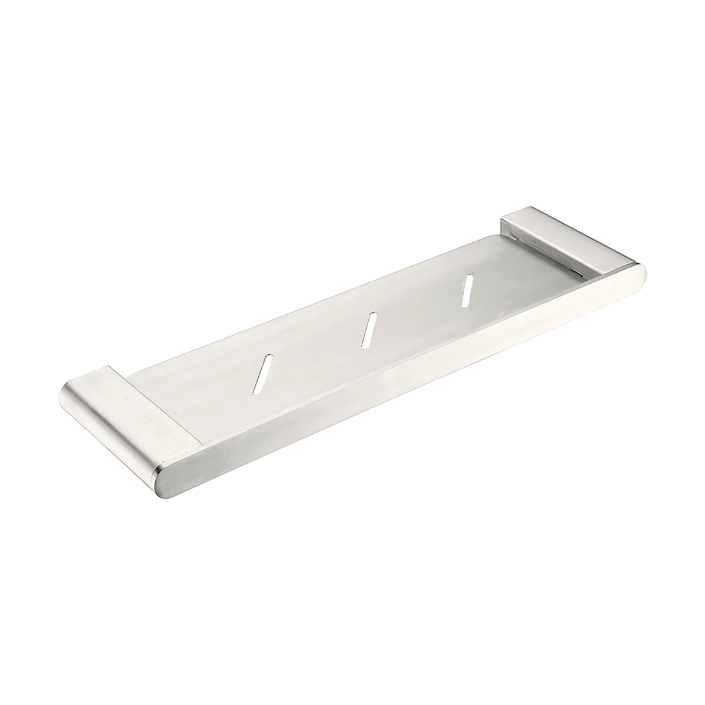 Nero Bianca Metal Shower Shelf Brushed Nickel