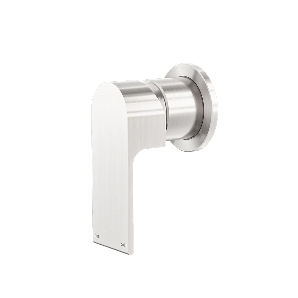 Nero Bianca Shower Mixer with 60mm Round Plate Brushed Nickel