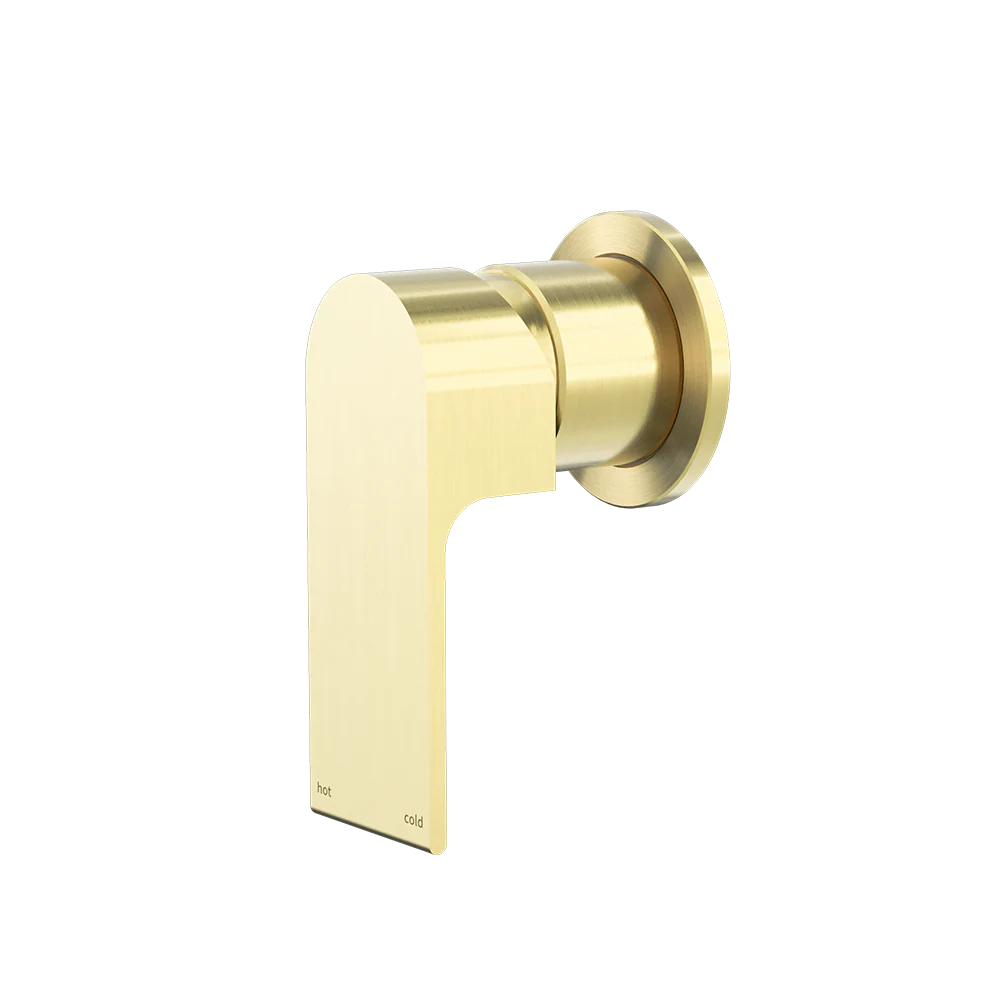 Nero Bianca Shower Mixer with 60mm Round Plate Brushed Gold