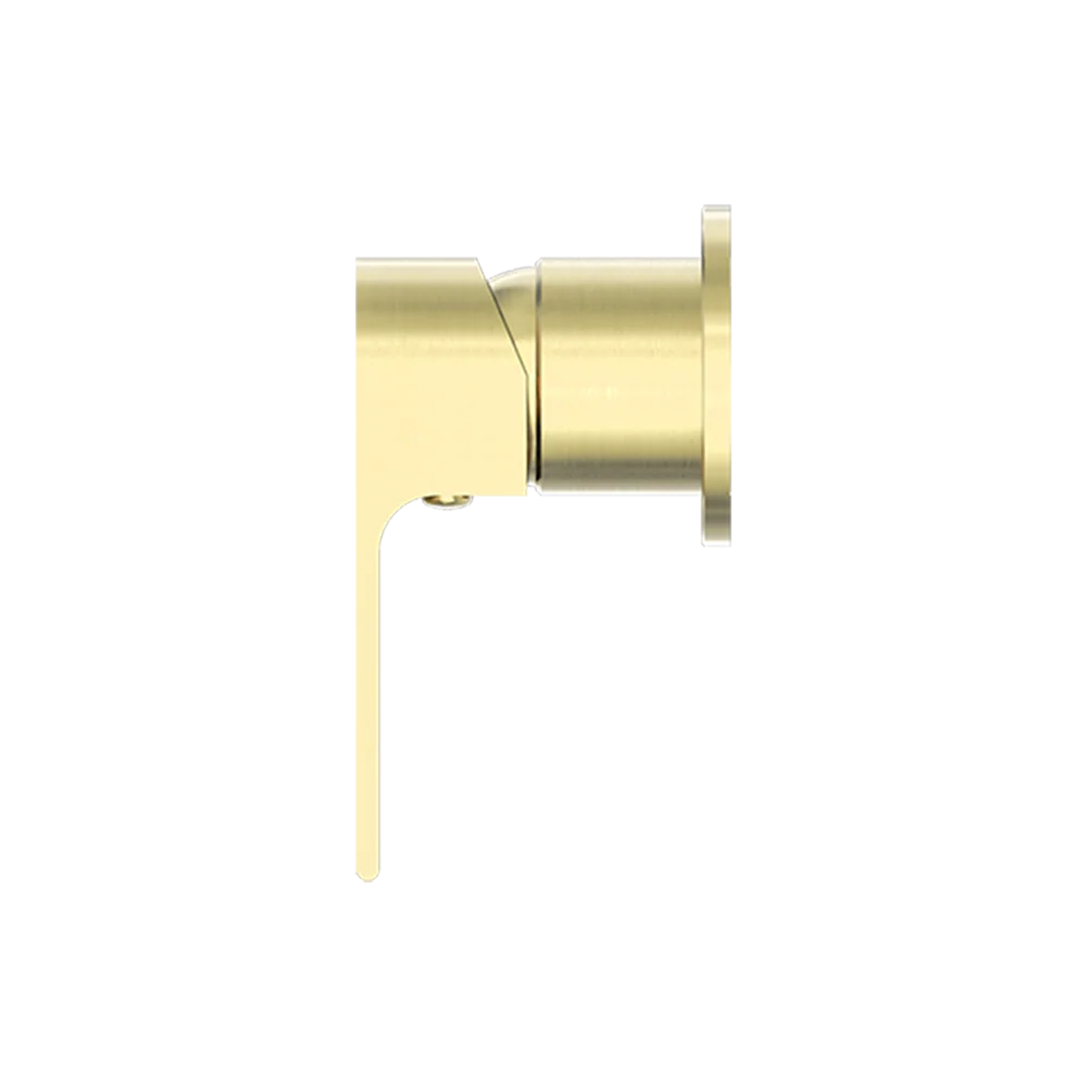 Nero Bianca Shower Mixer with 60mm Round Plate Brushed Gold - Image 4