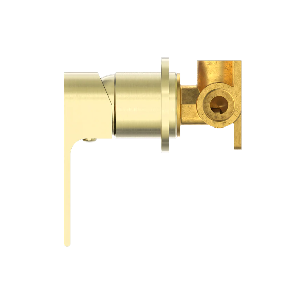 Nero Bianca Shower Mixer with 60mm Round Plate Brushed Gold - Image 5