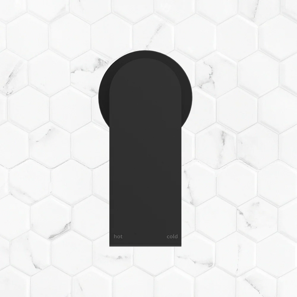 Nero Bianca Shower Mixer with 60mm Round Plate Matte Black - Image 2