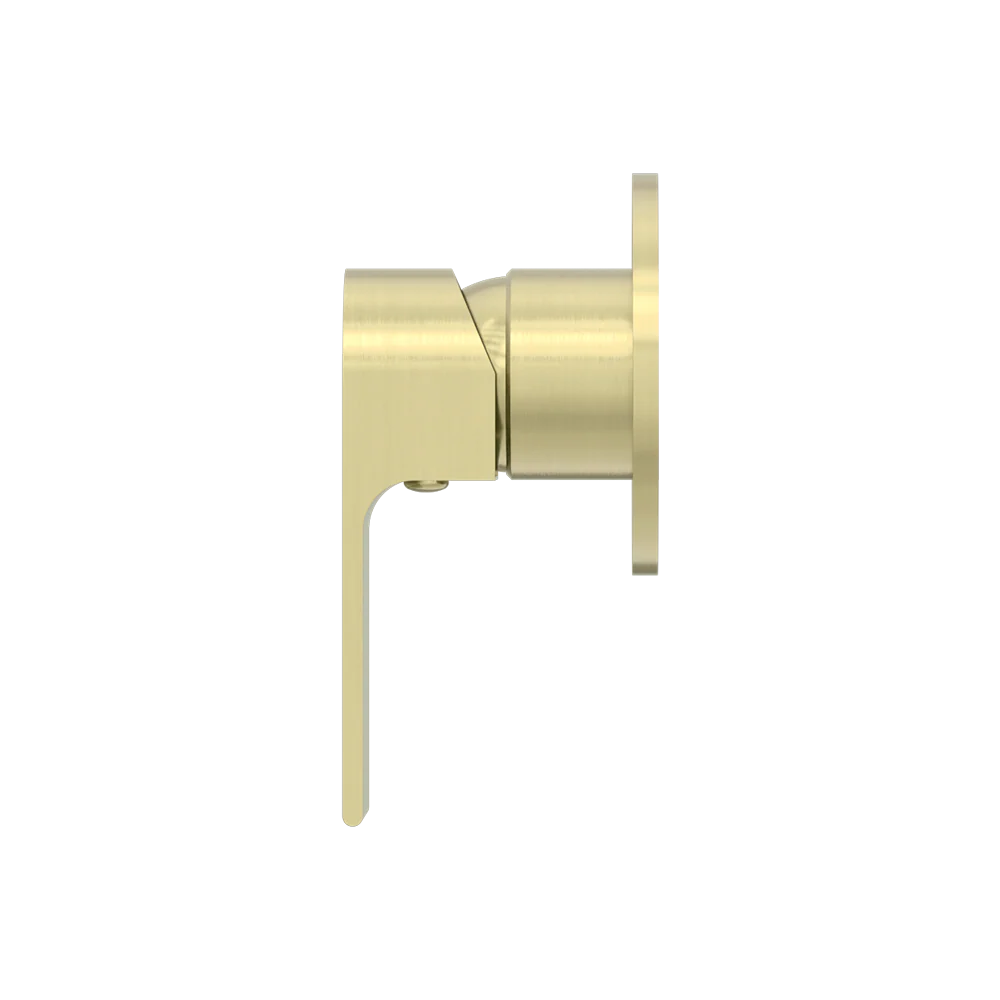 Nero Bianca Shower Mixer with 80mm Round Plate Brushed Gold - Image 4