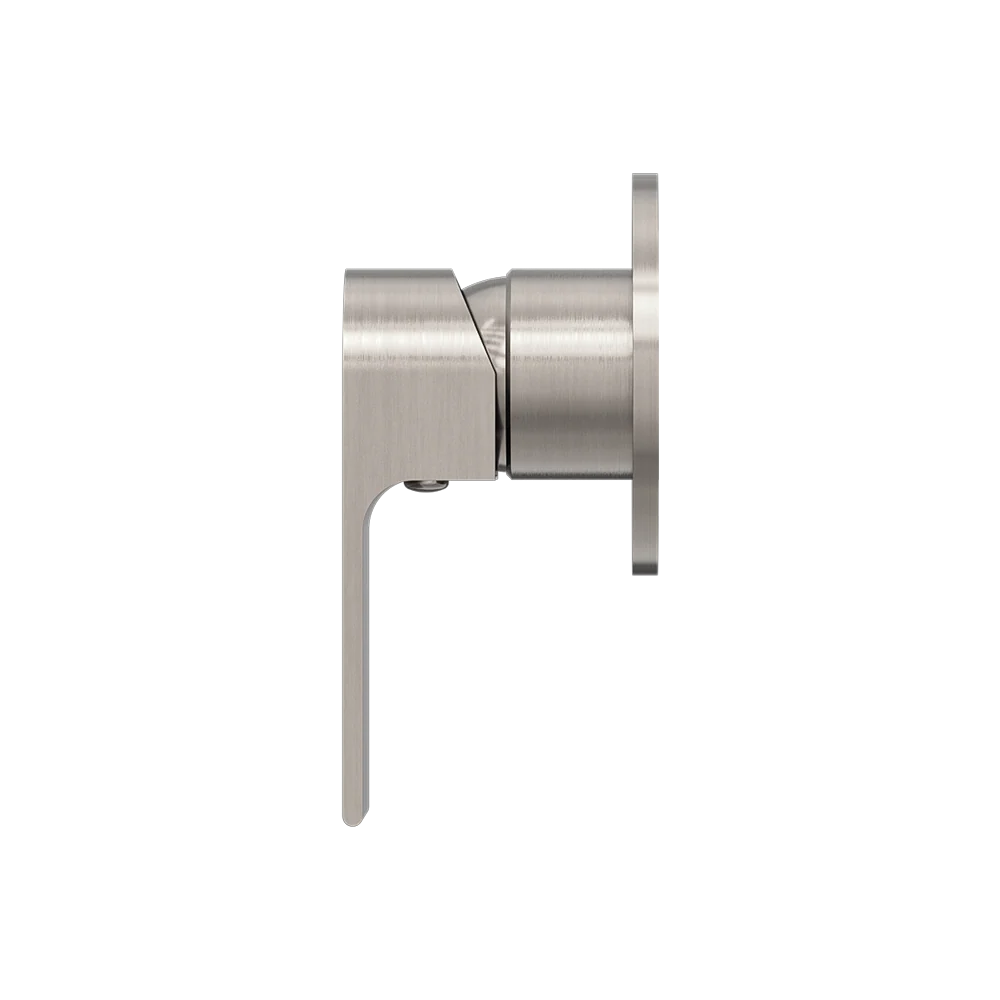Nero Bianca Shower Mixer with 80mm Round Plate Brushed Nickel - Image 4