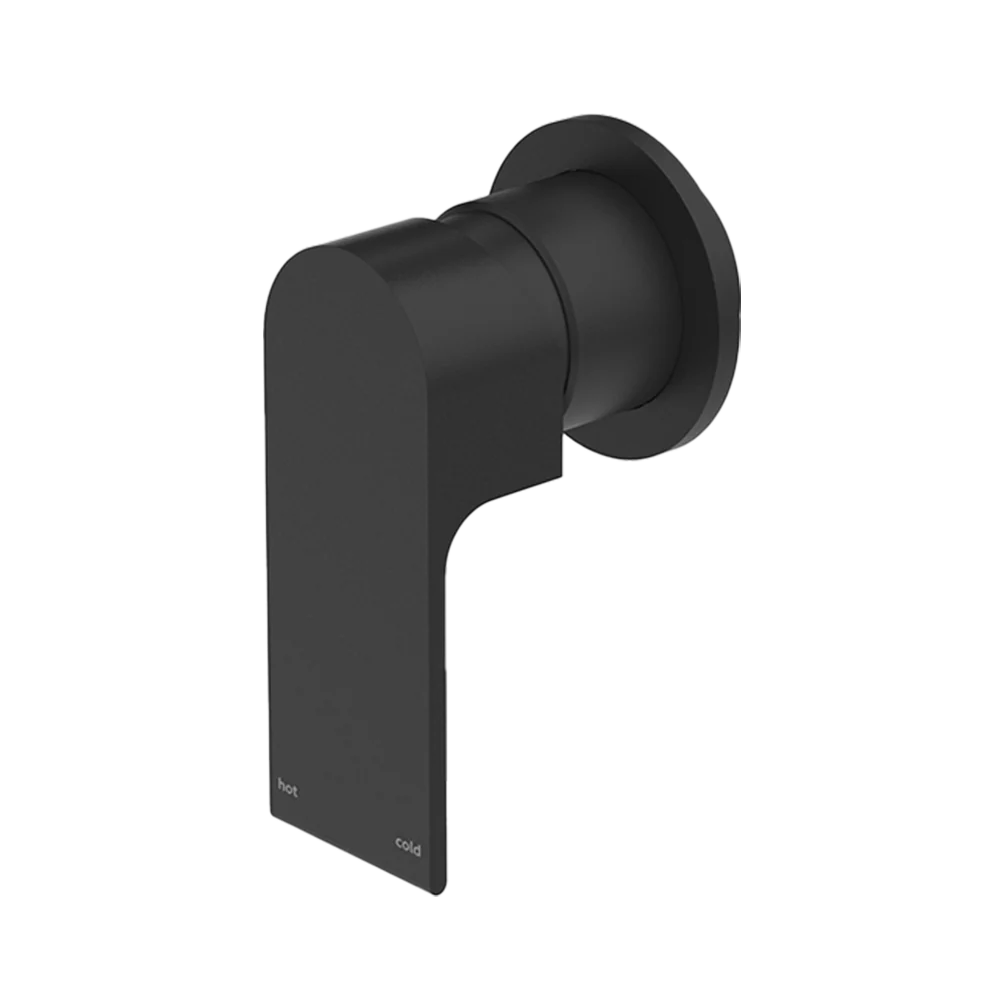 Nero Bianca Shower Mixer with 80mm Round Plate Matte Black - Image 3