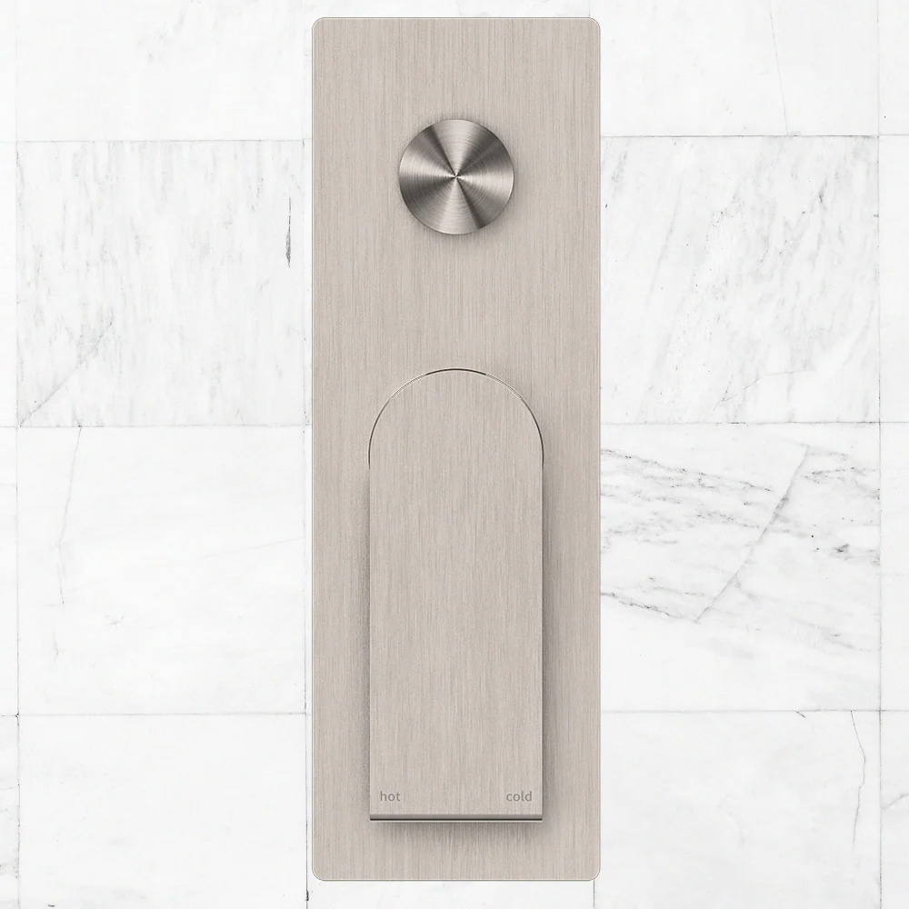 Nero Bianca Shower Mixer with Divertor Brushed Nickel - Image 2