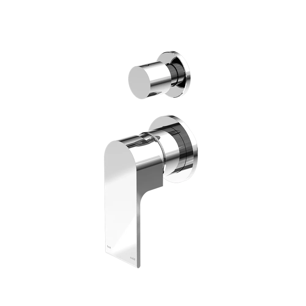 Nero Bianca Shower Mixer with Divertor Separate Back Plate Chrome - Image 3