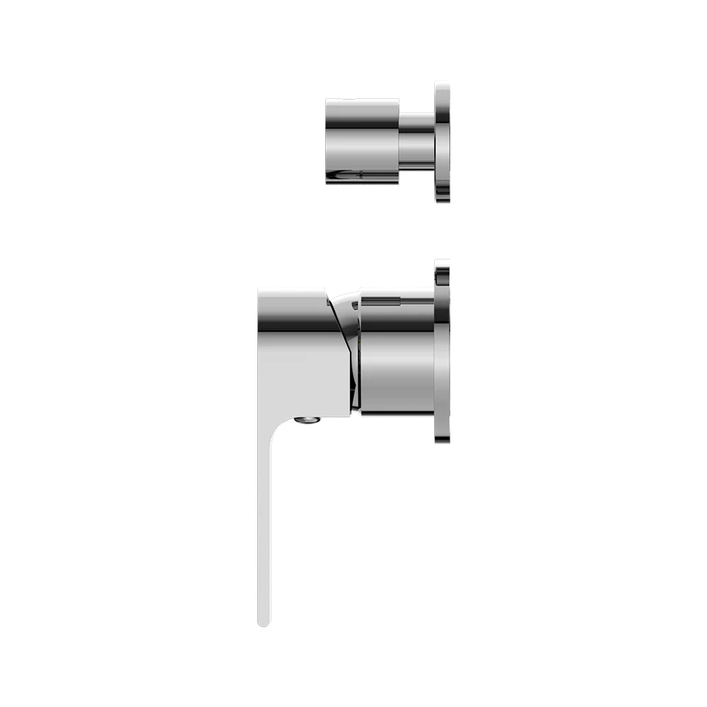 Nero Bianca Shower Mixer with Divertor Separate Back Plate Chrome - Image 4