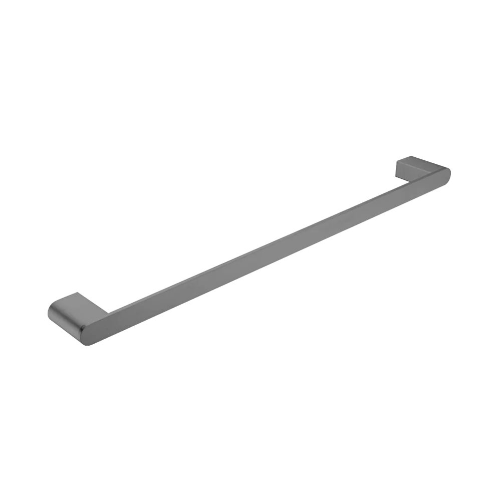 Nero Bianca Single Towel Rail 600mm Brushed Gunmetal - Image 3