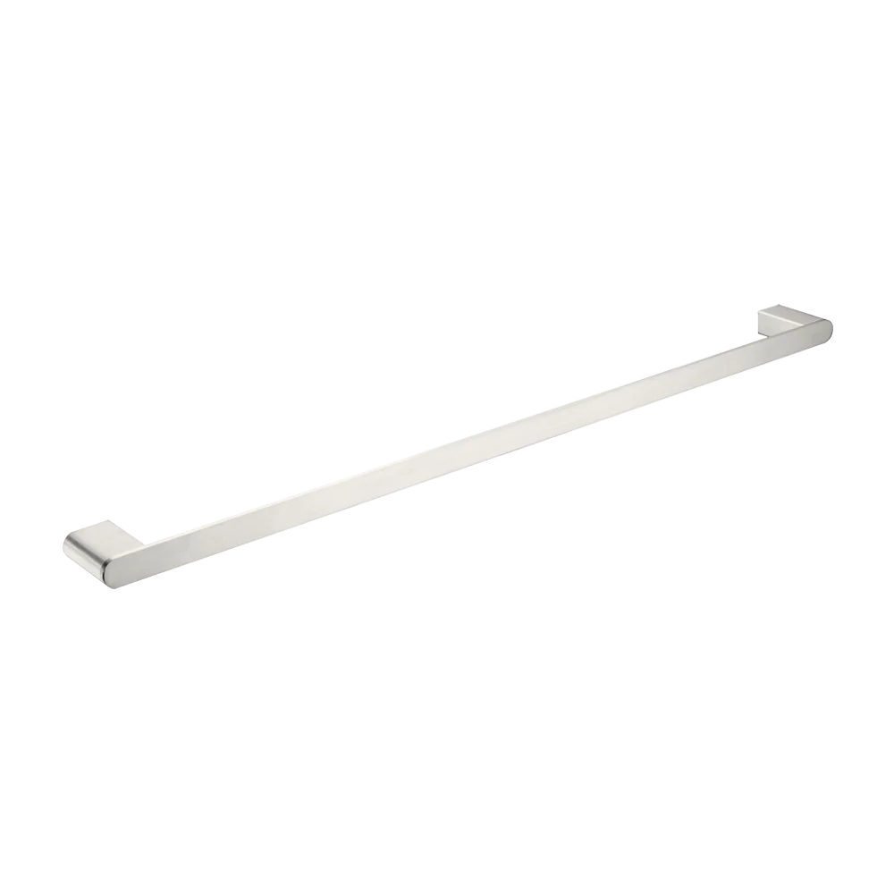 Nero Bianca Single Towel Rail 800mm Brushed Nickel - Image 3