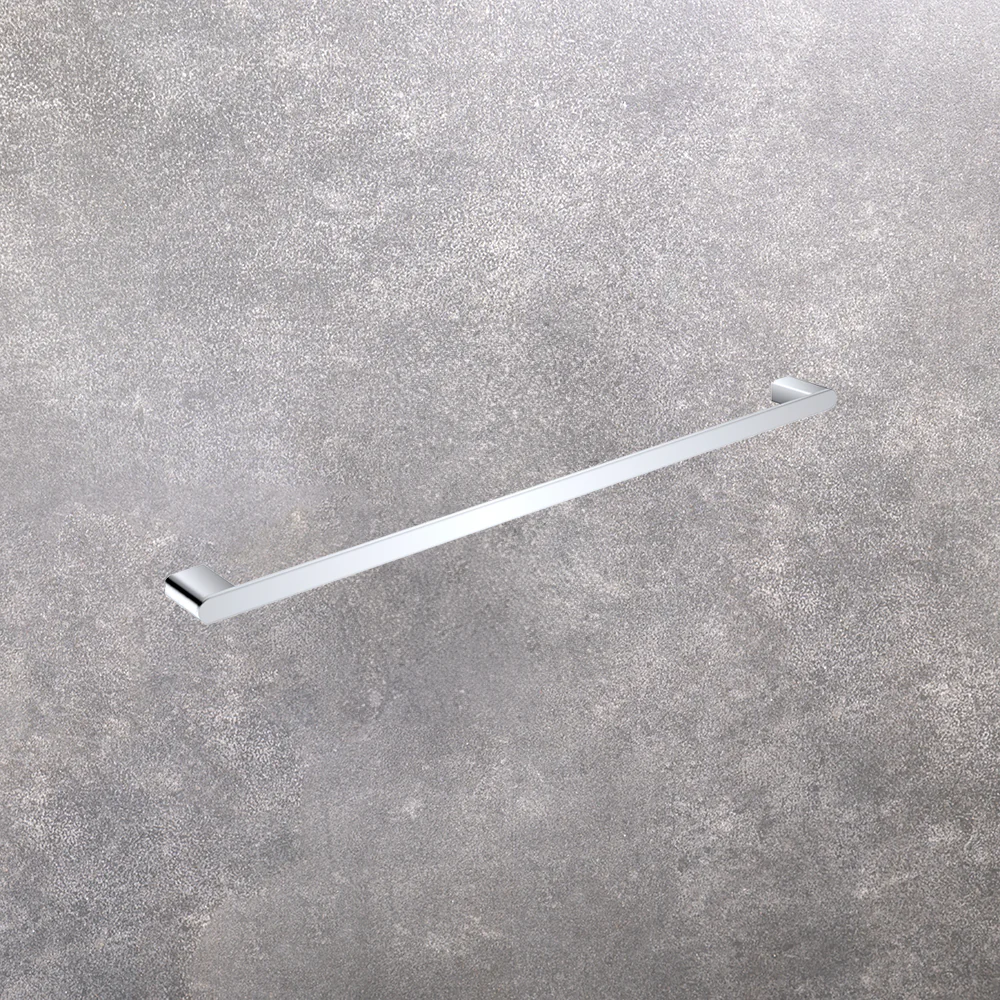 Nero Bianca Single Towel Rail 800mm Chrome - Image 2
