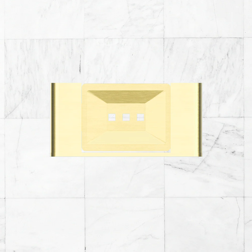 Nero Bianca Soap Dish Holder Brushed Gold - Image 2