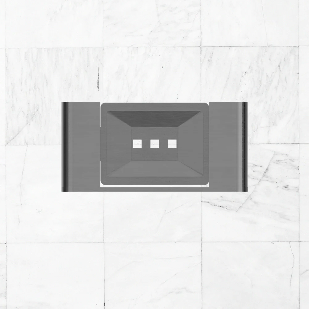 Nero Bianca Soap Dish Holder Brushed Gunmetal - Image 2