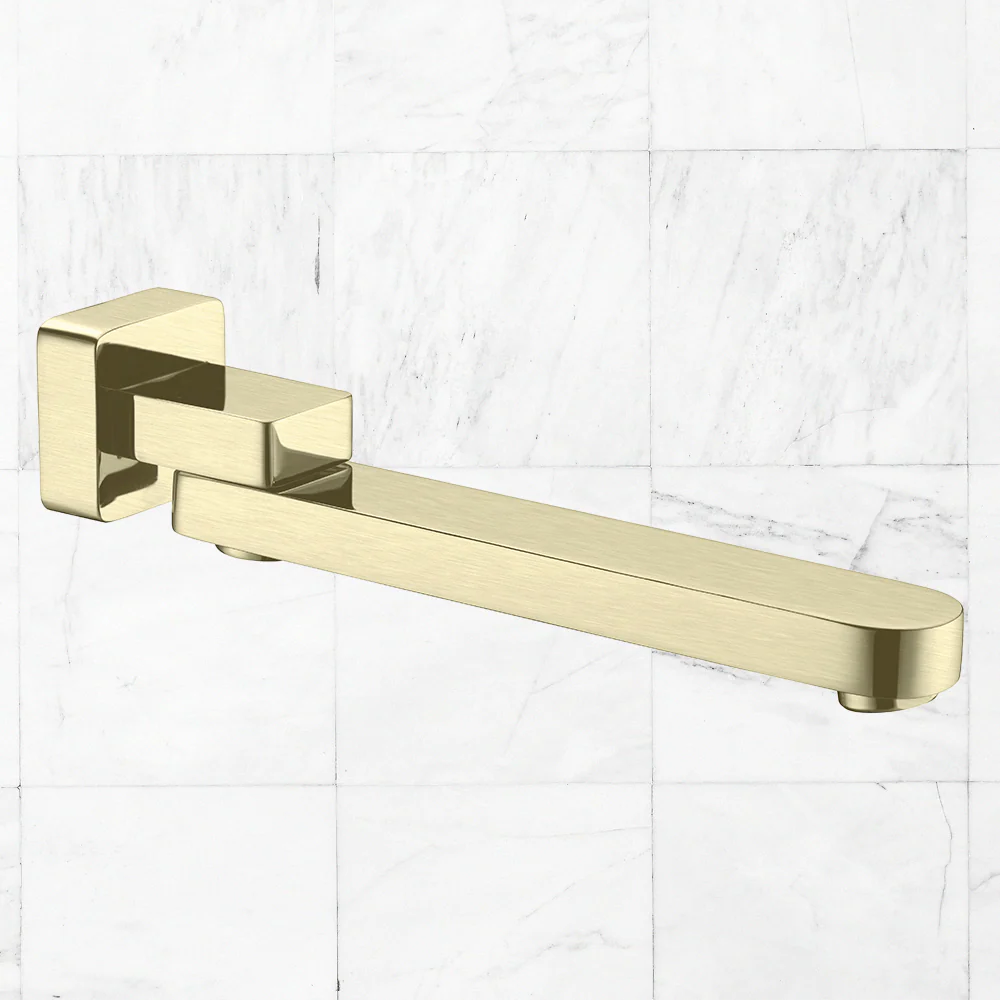 Nero Bianca Swivel Bath Spout Brushed Gold - Image 2