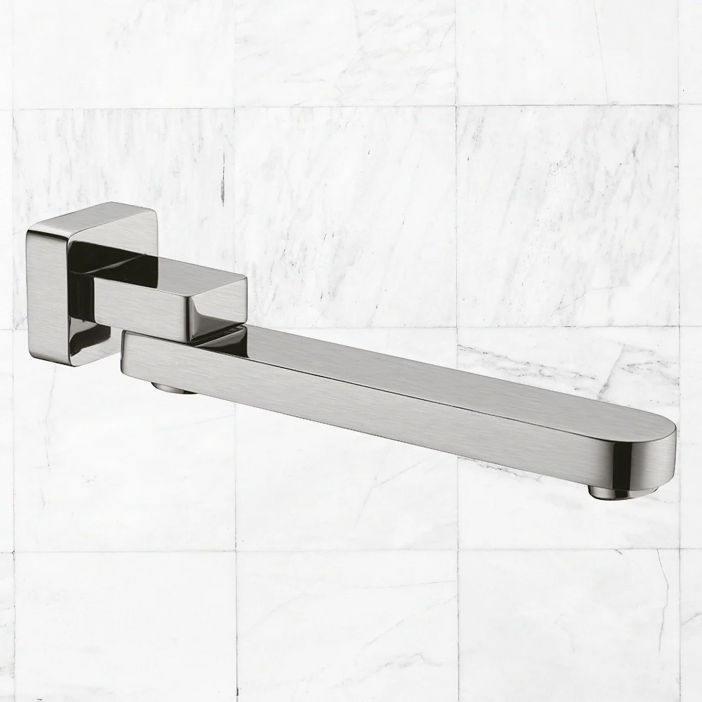 Nero Bianca Swivel Bath Spout Brushed Nickel - Image 2