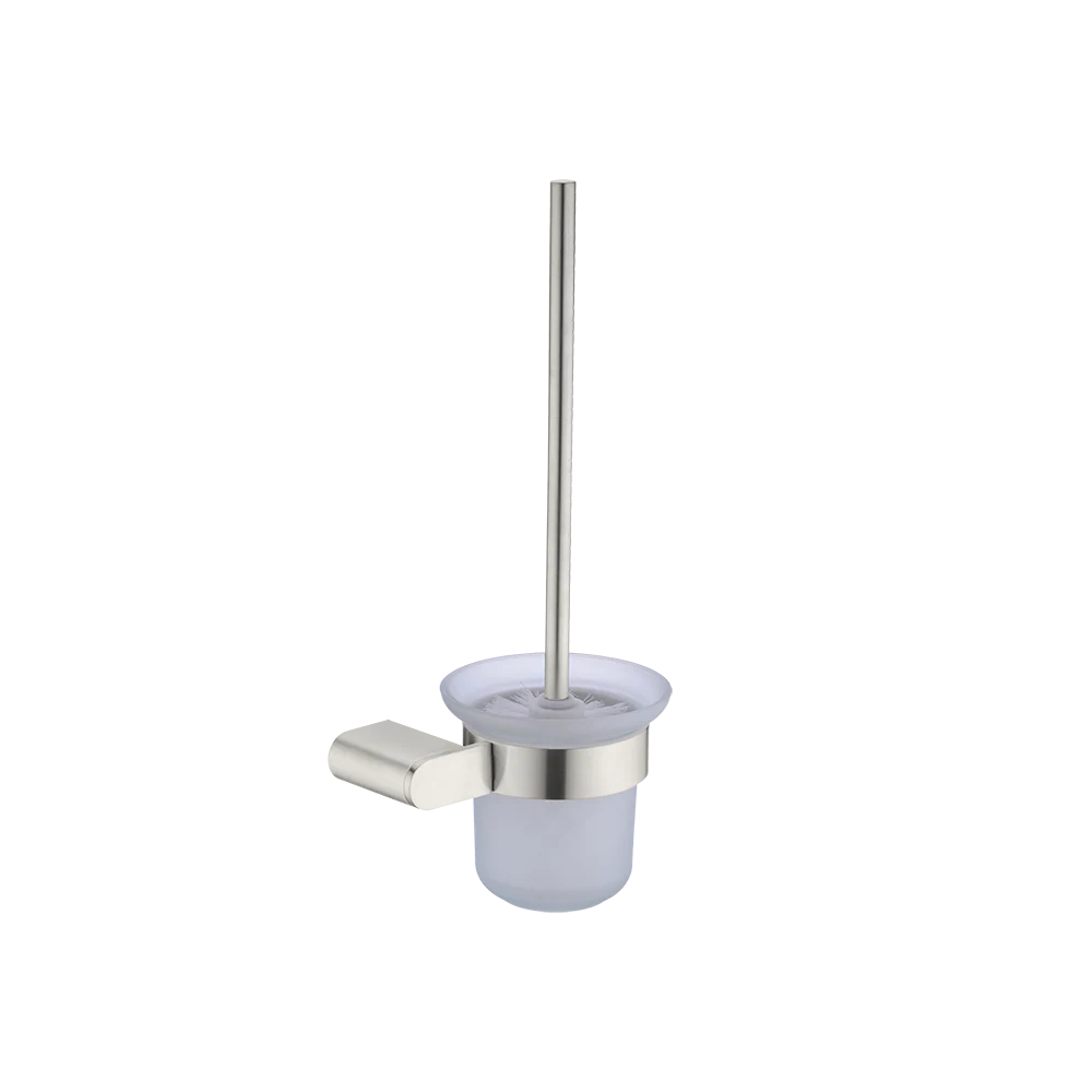 Nero Bianca Toilet Brush Holder Brushed Nickel