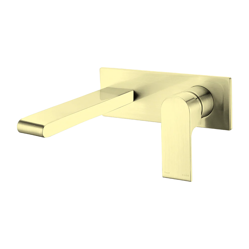 Nero Bianca Wall Basin/Bath Mixer 187mm Brushed Gold - Image 3