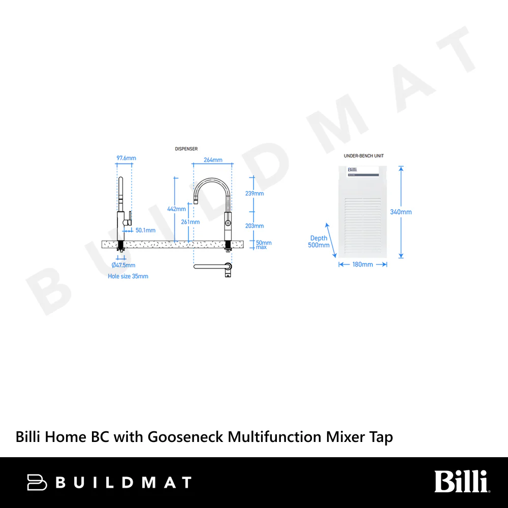 Billi Home BC with Gooseneck Multifunction Mixer Tap Matte Black - Image 4