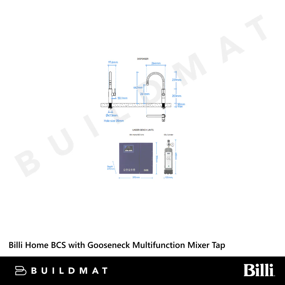 Billi Home BCS with Gooseneck Multifunction Mixer Tap Chrome - Image 4