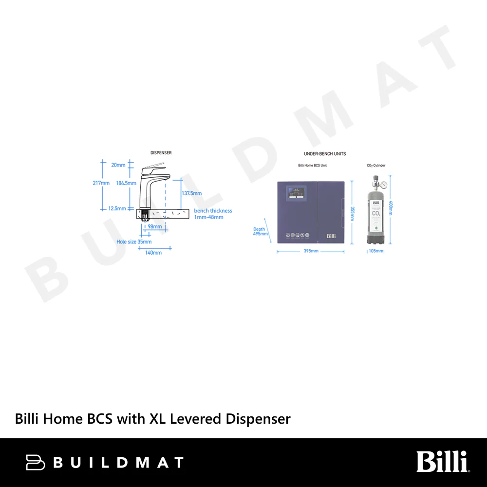 Billi Home BCS with XL Levered Dispenser Matte White - Image 4