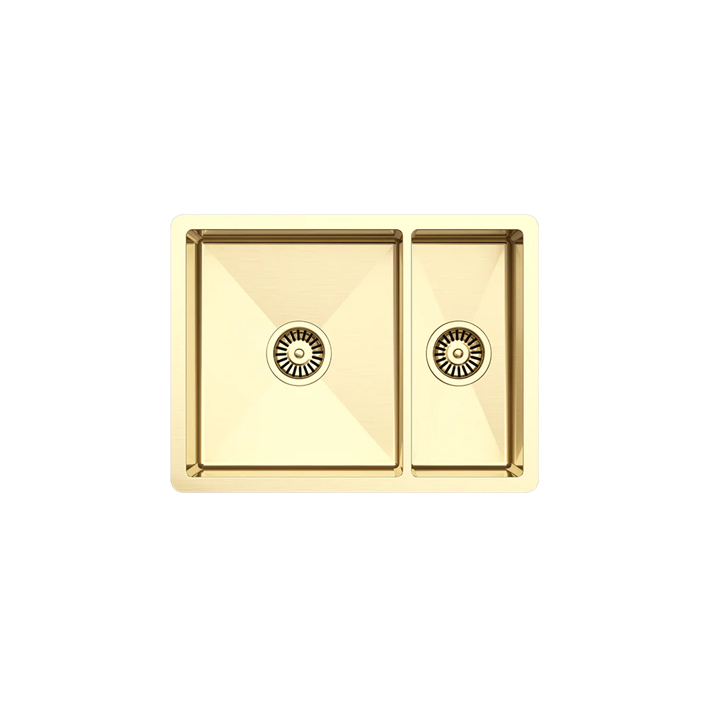 Alma Brushed Brass Gold Clara 595x450 Single & Mini Bowl Sink
