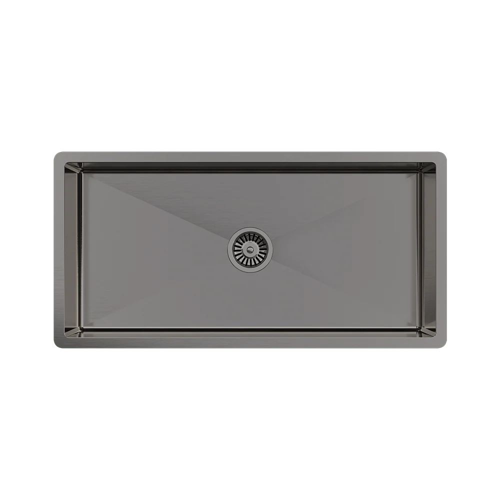 Alma Brushed Gunmetal Seville 900x450 XXLarge Single Bowl Sink
