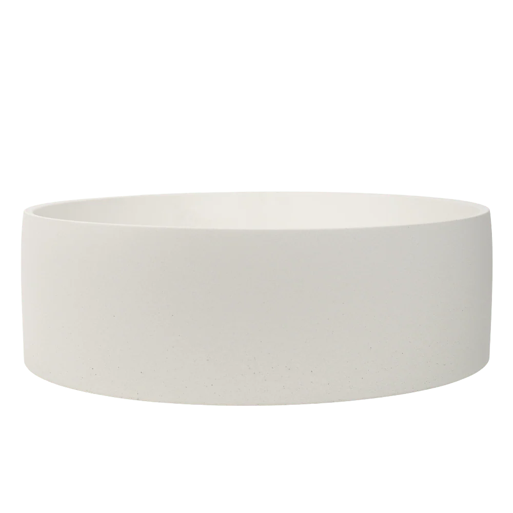Alma Cameron Sea Salt White Circle Concrete Basin - Image 3