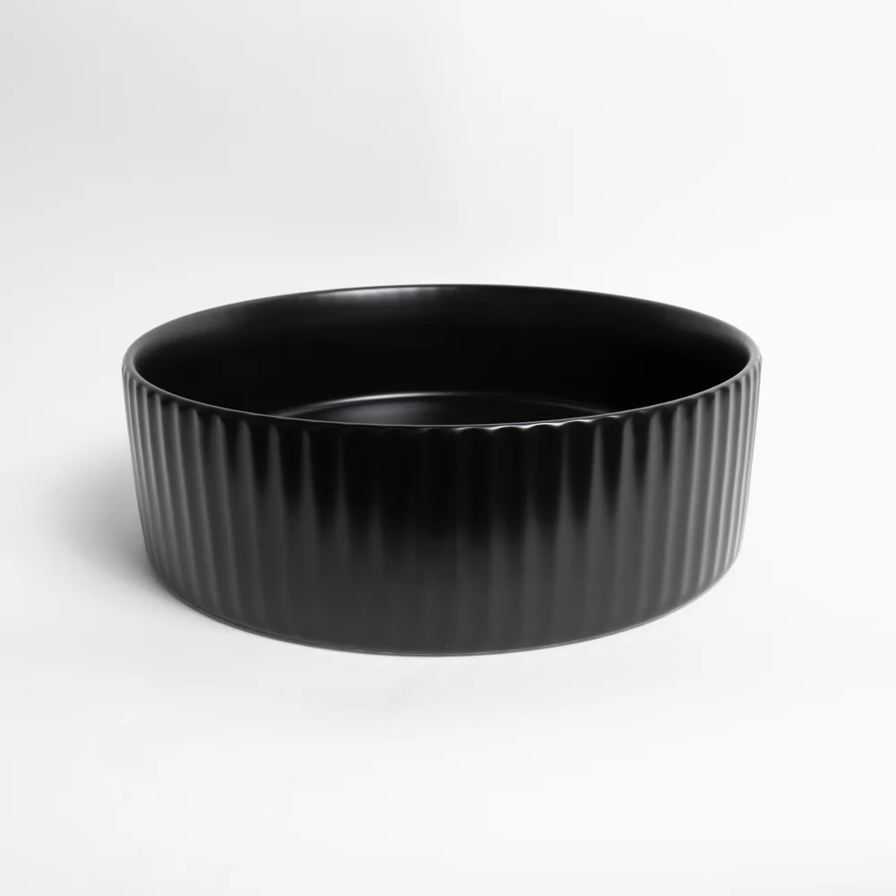 Alma Camilla Fluted Matte Black Basin - Image 6