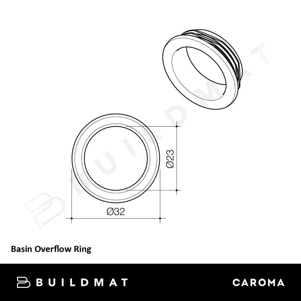 Caroma Basin Overflow Ring Chrome - Image 4
