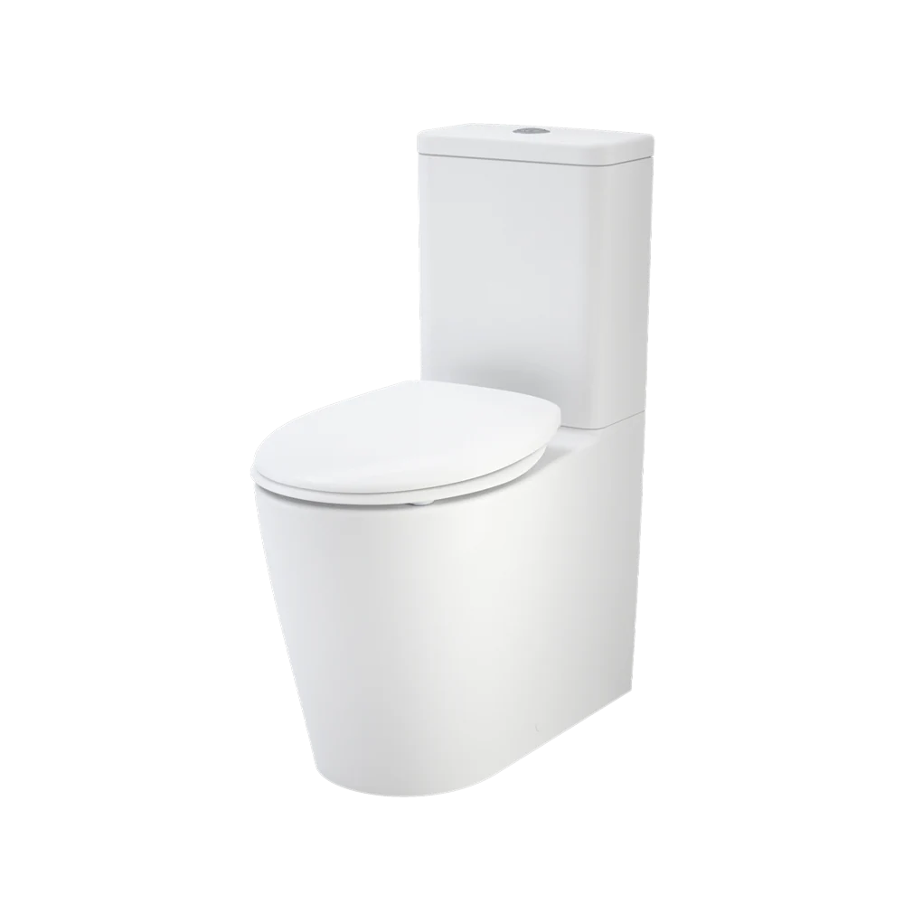 Caroma Care 660 Ambulant Cleanflush Easy Height Back Entry Suite with Double Flap Seat White