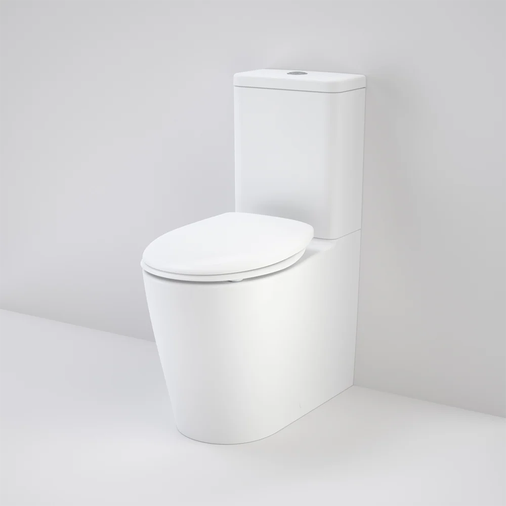 Caroma Care 660 Ambulant Cleanflush Easy Height Back Entry Suite with Double Flap Seat White - Image 2