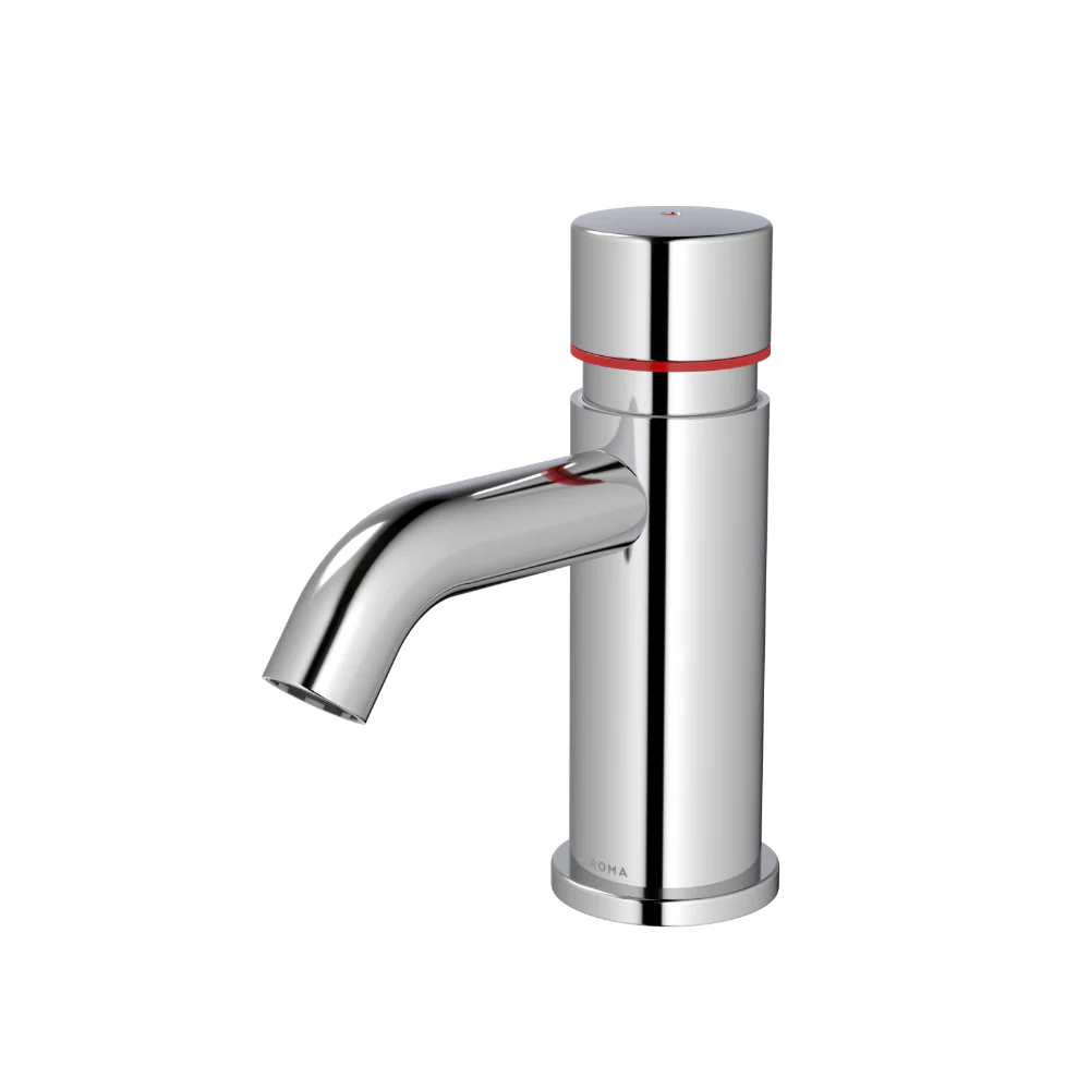 Caroma Civic Hob Push Timed Flow Tap Chrome Lead Free - Image 3