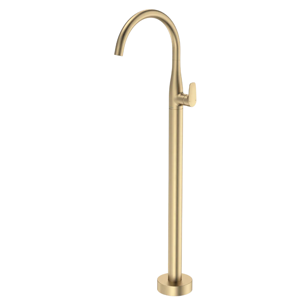 Caroma Contura II Freestanding Bath Filler Brushed Brass