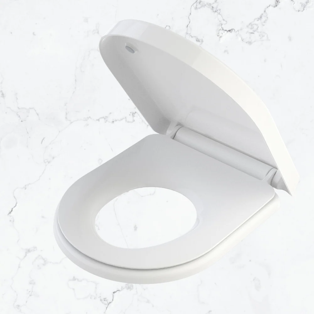 Caroma Family D Shape Toilet Seat GermGard White - Image 2