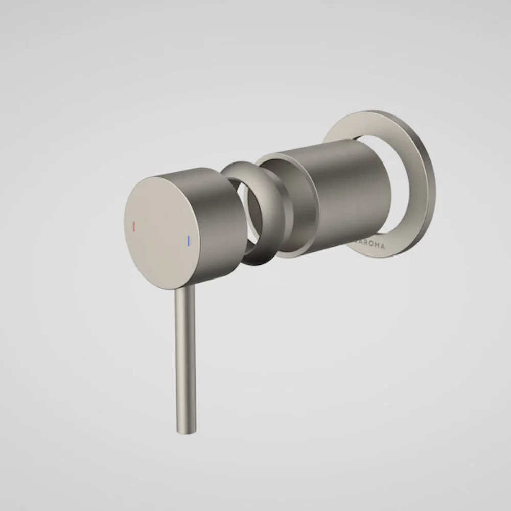 Caroma Liano II Bath/Shower Round Wall Mixer (Trim Kit Only) Brushed Nickel - Image 2