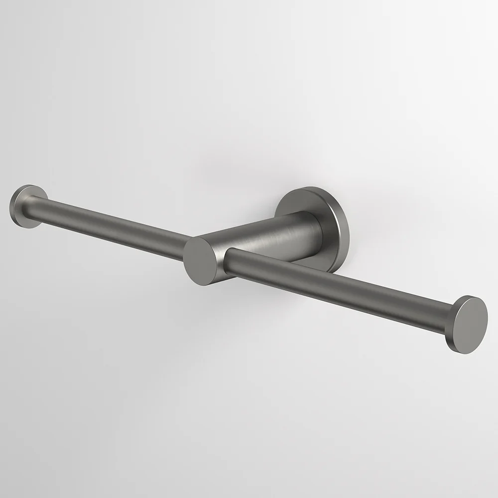 Caroma Liano II Double Toilet Roll Holder Gunmetal - Image 2