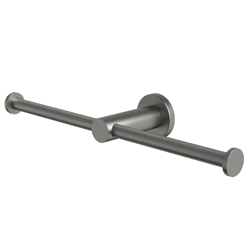 Caroma Liano II Double Toilet Roll Holder Gunmetal - Image 3