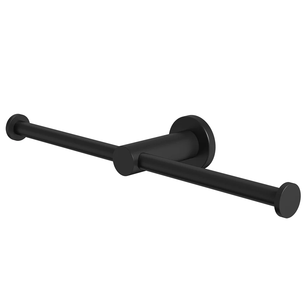 Caroma Liano II Double Toilet Roll Holder Matte Black