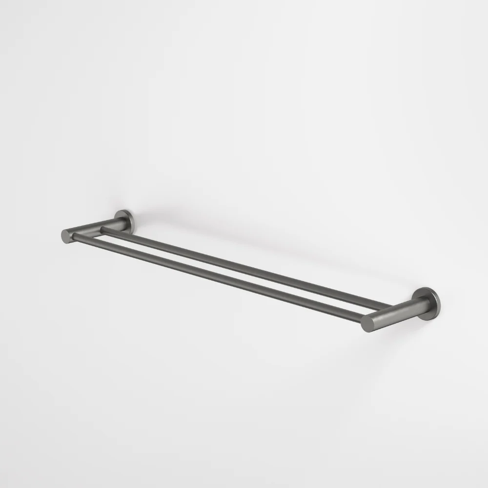 Caroma Liano II Double Towel Rail 640mm Gunmetal - Image 2