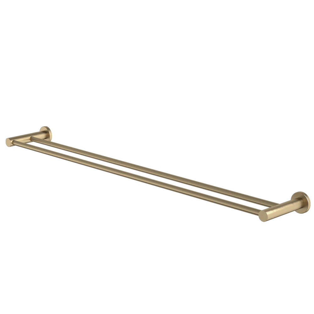 Caroma Liano II Double Towel Rail 840mm Brushed Brass - Image 3